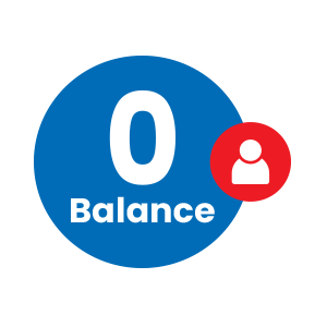 Nil minimum balance required icon