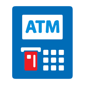 Unlimited free ATM facility icon