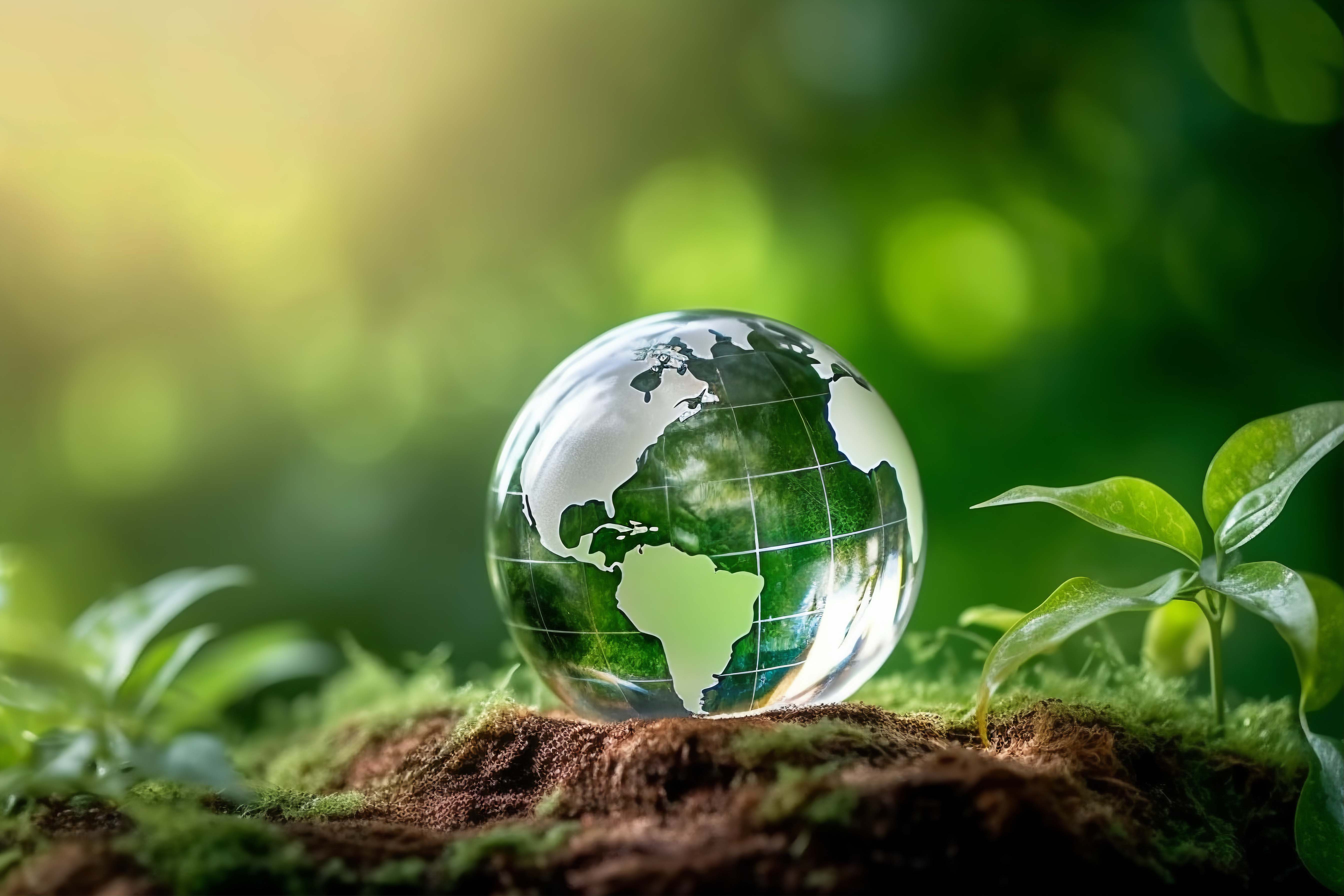 Sustainable planet and green environment concept.